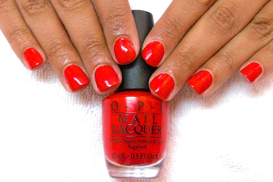 nail manicure bright coca cola red