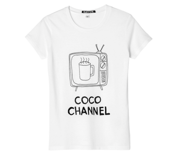 black score cocoa channel t-shirt
