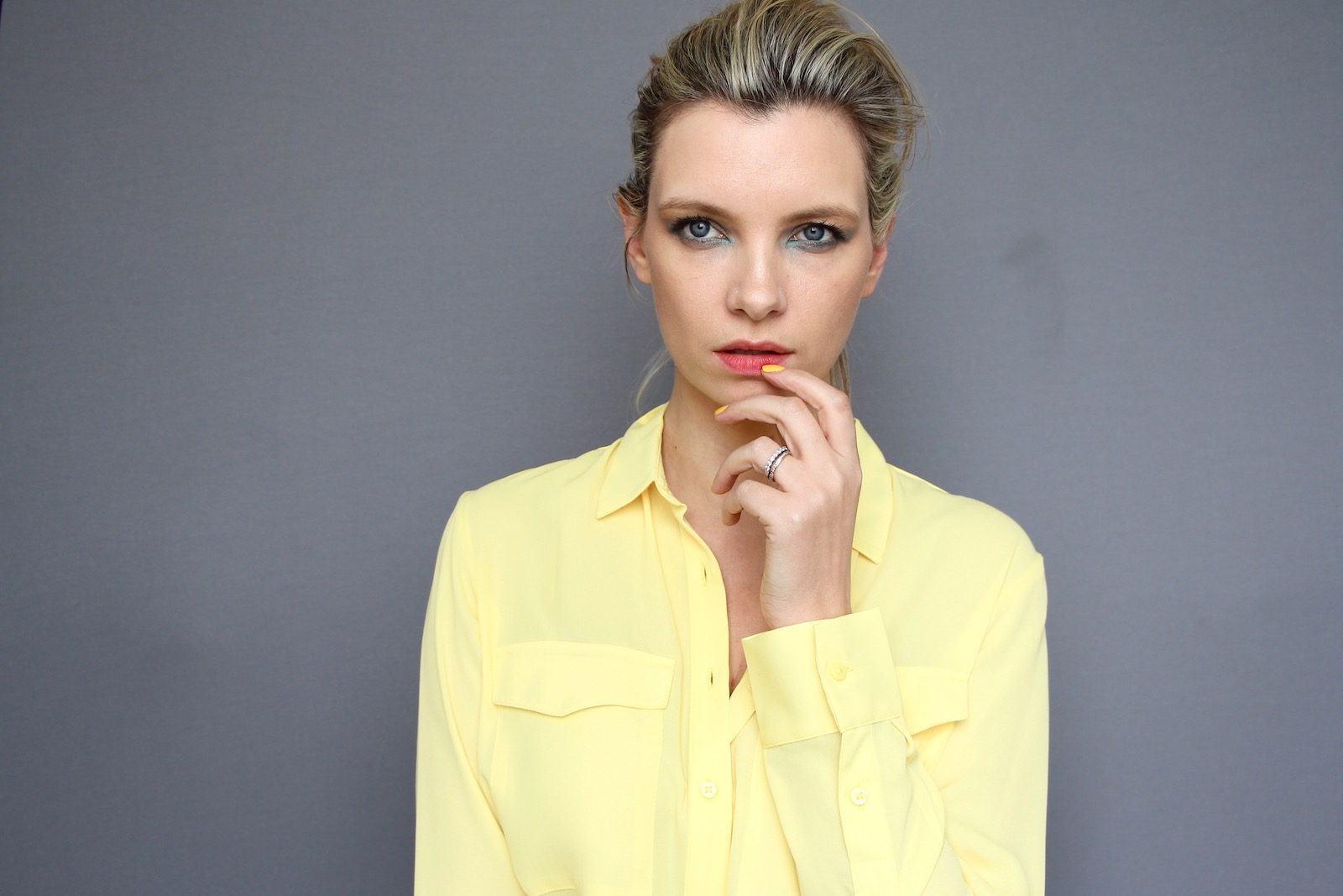 marks and spencer yellow utility shirt