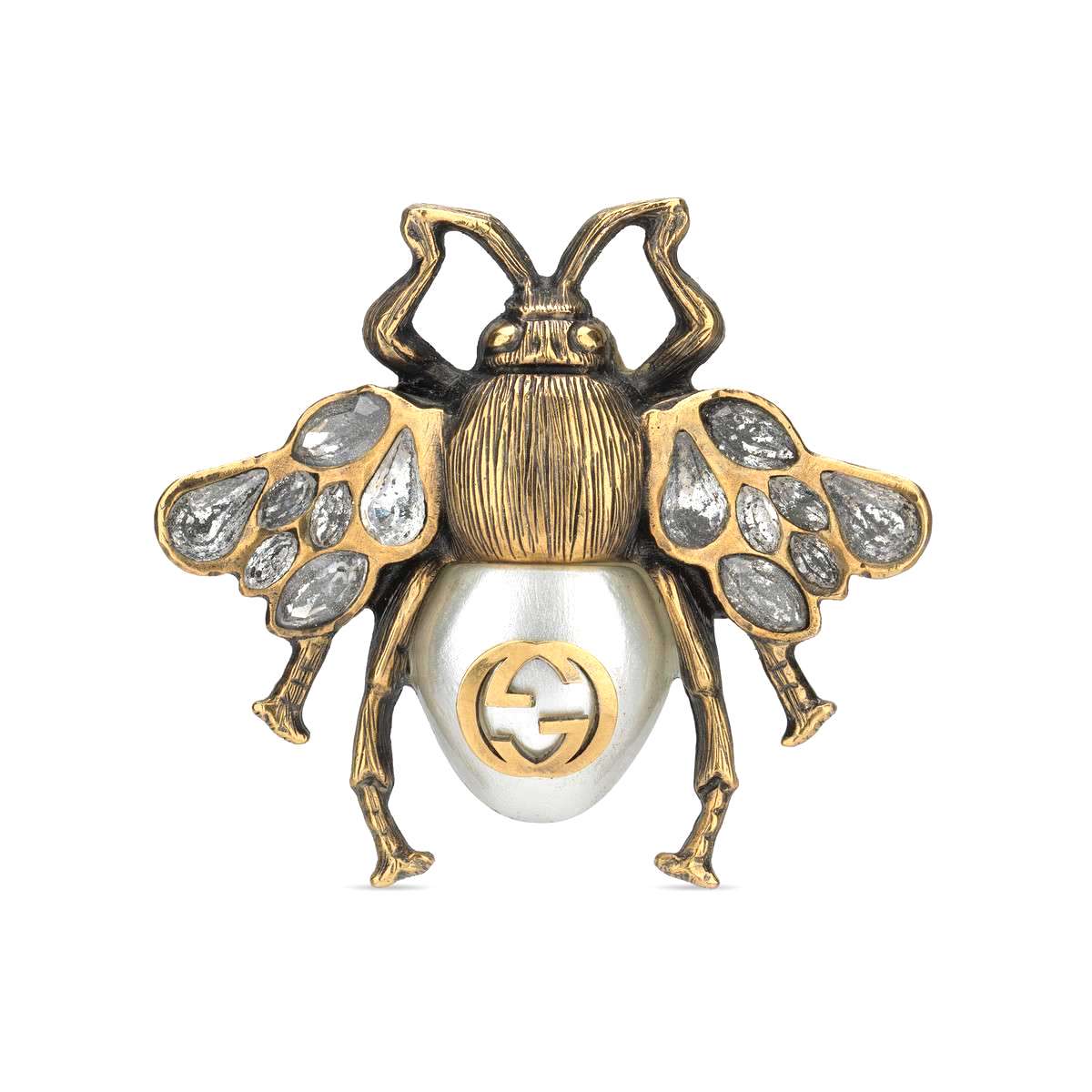 gucci bee ring pearl