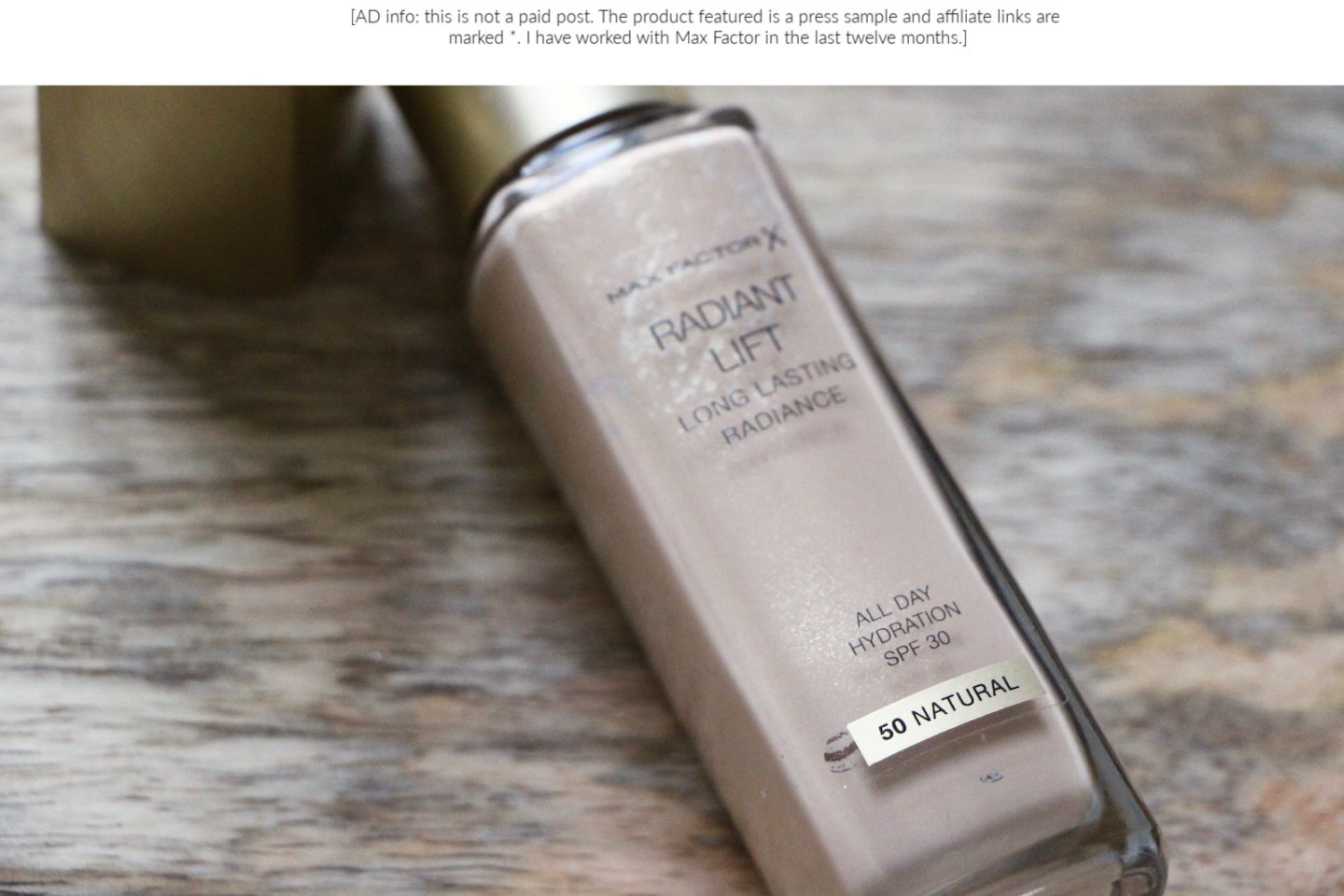 Foundation Review: Max Factor Radiant Lift